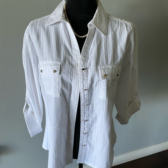 Cathy petite xl button down top - Picture 1 of 6